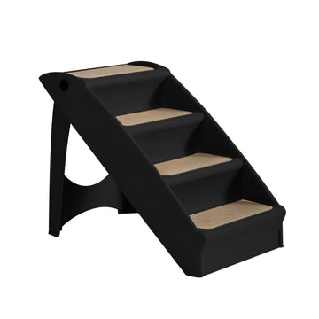 Pet Stairs Ramp Steps Portable Foldable Climbing Ladder Soft Washable Dog Black PaWz